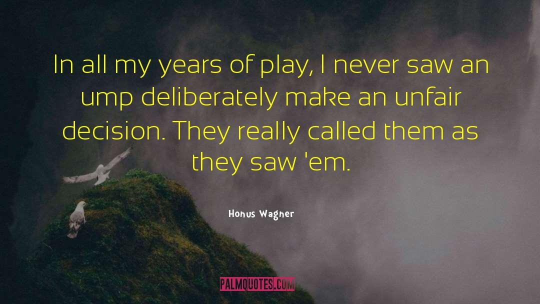 Unfair Treatment Quote quotes by Honus Wagner