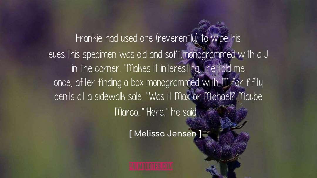 Unfurls Synonym quotes by Melissa Jensen