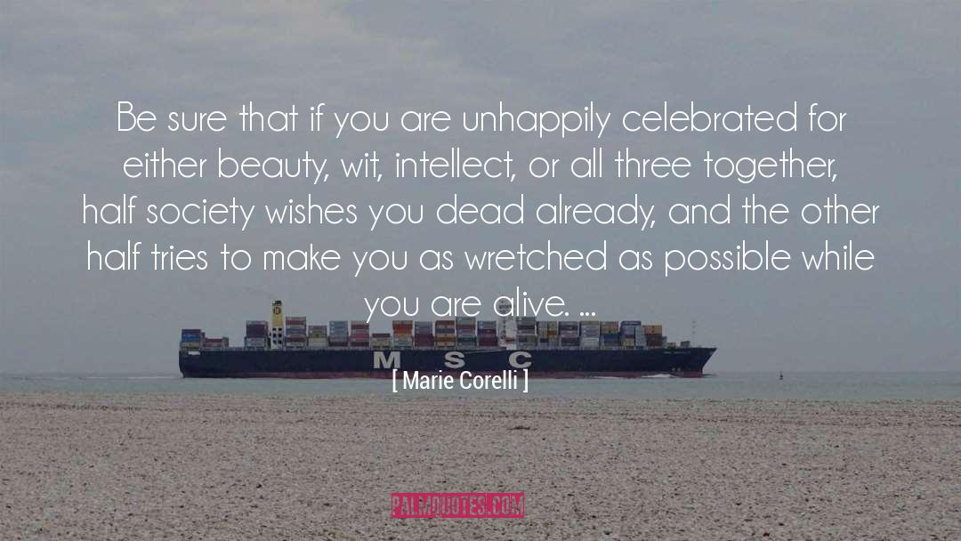 Unhappily quotes by Marie Corelli