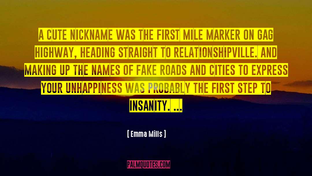 Unhappiness Nothing quotes by Emma Mills
