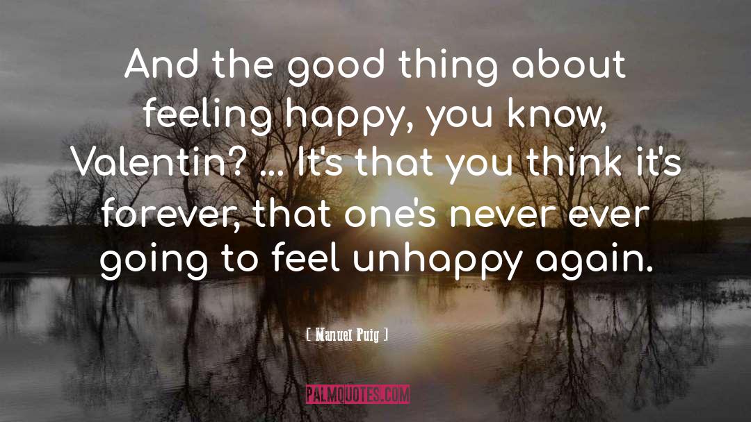 Unhappiness Nothing quotes by Manuel Puig