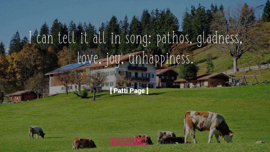 Unhappiness quotes by Patti Page