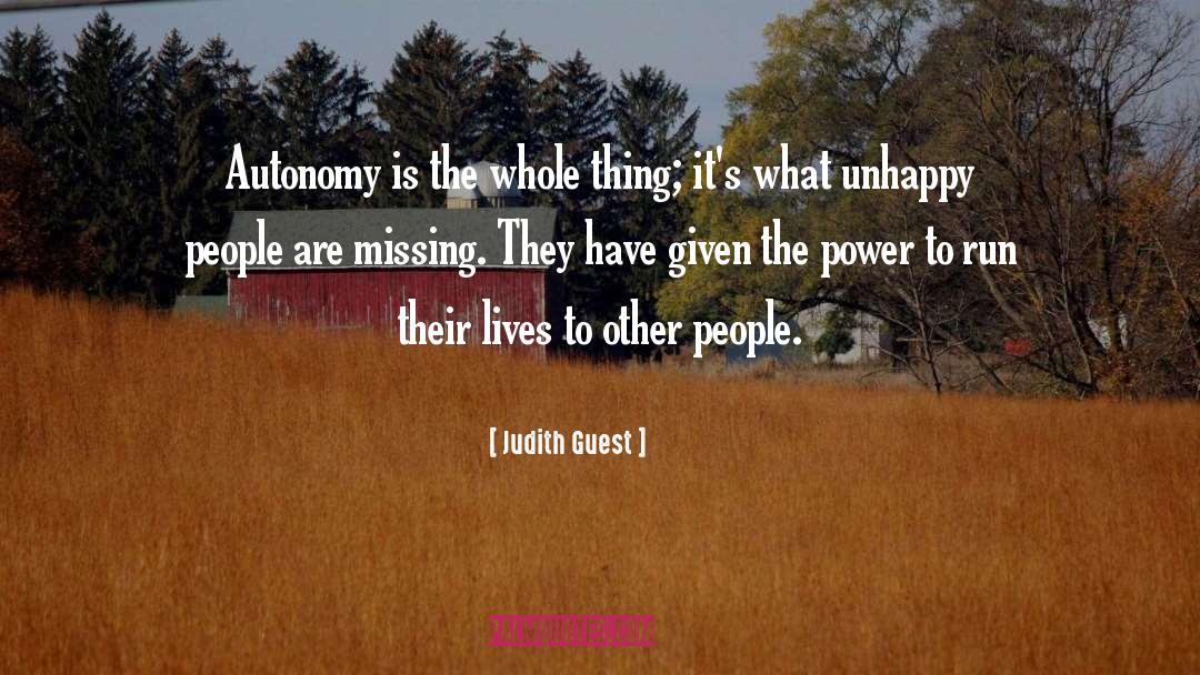 Unhappy People quotes by Judith Guest