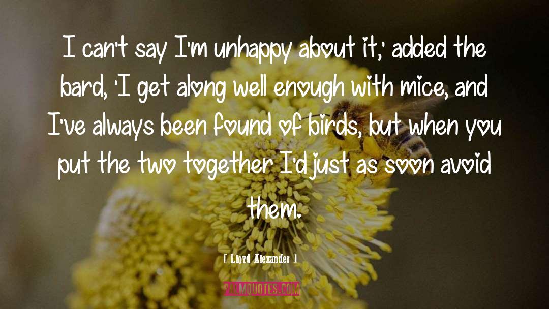 Unhappy quotes by Lloyd Alexander