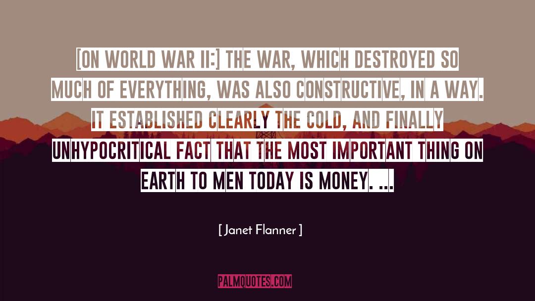 Unhypocritical quotes by Janet Flanner