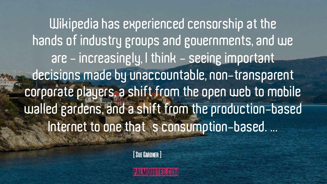 Unicameralism Wikipedia quotes by Sue Gardner