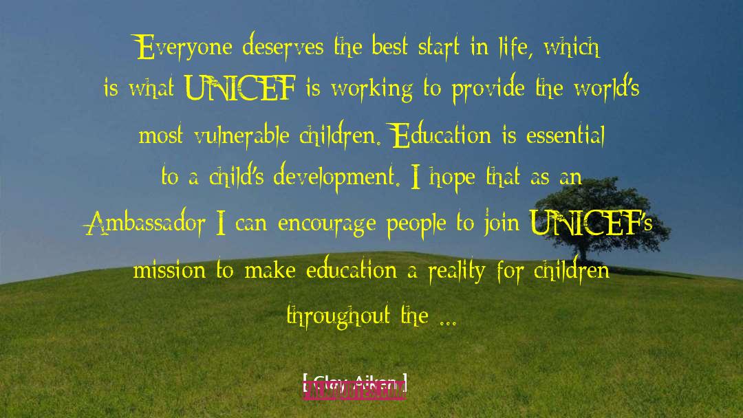 Unicef quotes by Clay Aiken