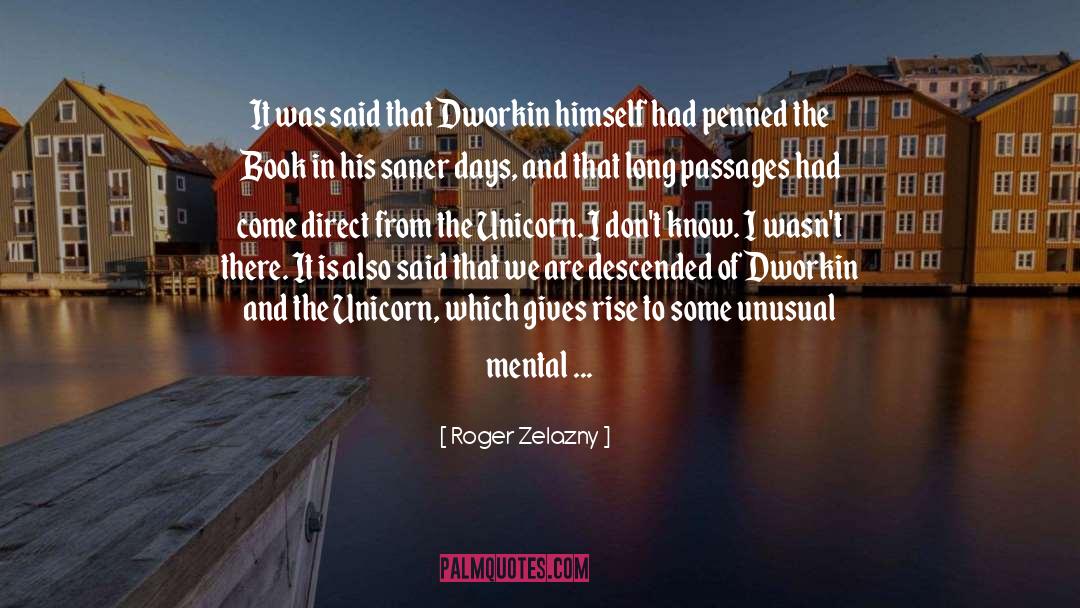 Unicorn quotes by Roger Zelazny