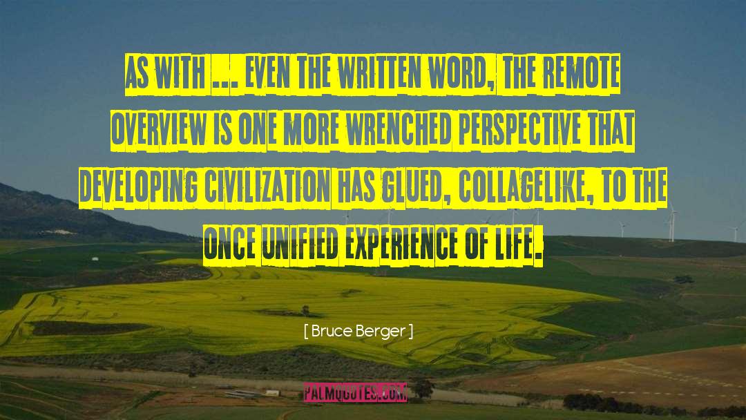 Unified quotes by Bruce Berger