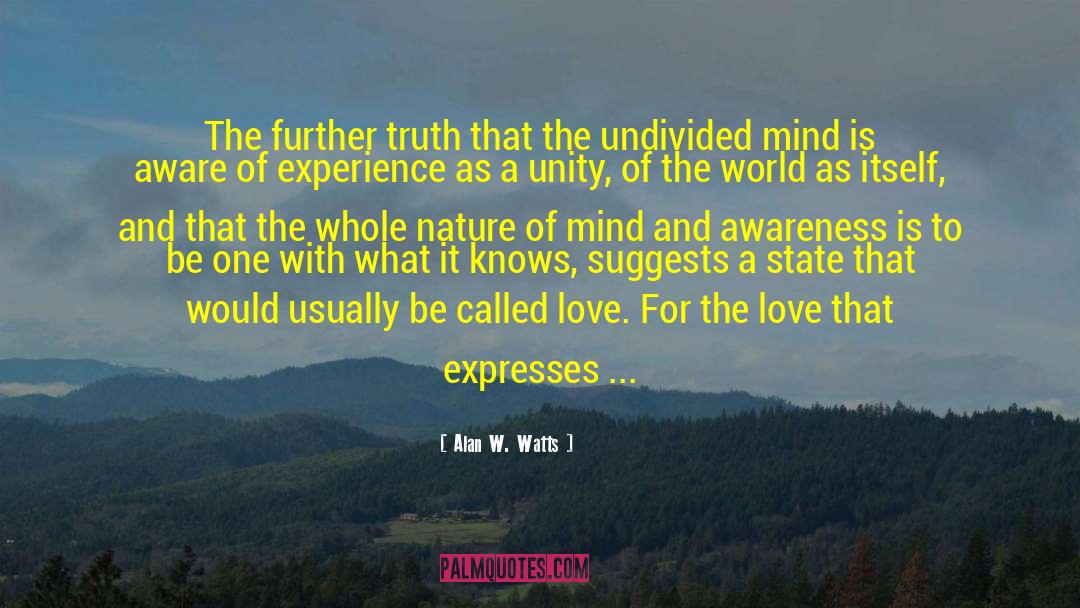 Unifying quotes by Alan W. Watts