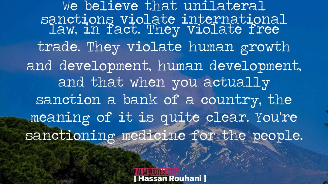 Unilateral quotes by Hassan Rouhani