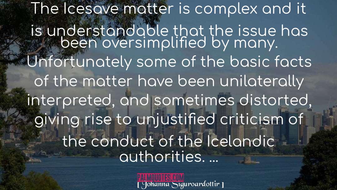 Unilaterally Def quotes by Johanna Siguroardottir