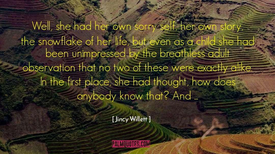 Unimpressed quotes by Jincy Willett