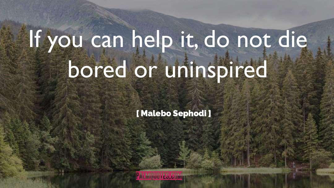 Uninspired quotes by Malebo Sephodi