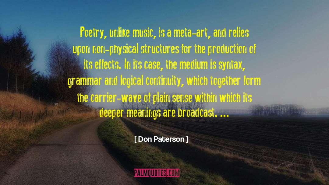 Unintentionally Meta quotes by Don Paterson