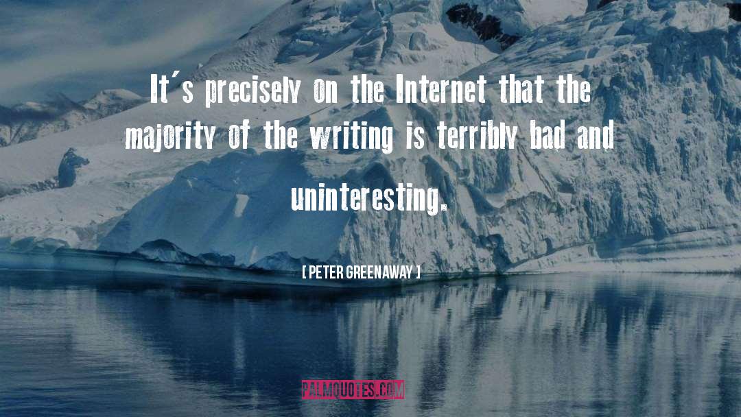 Uninteresting quotes by Peter Greenaway