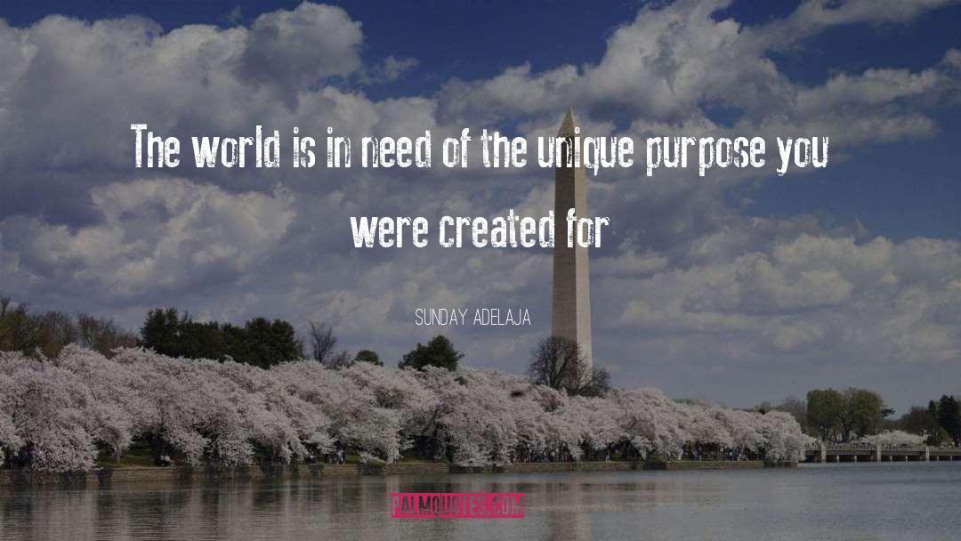 Unique Purpose quotes by Sunday Adelaja