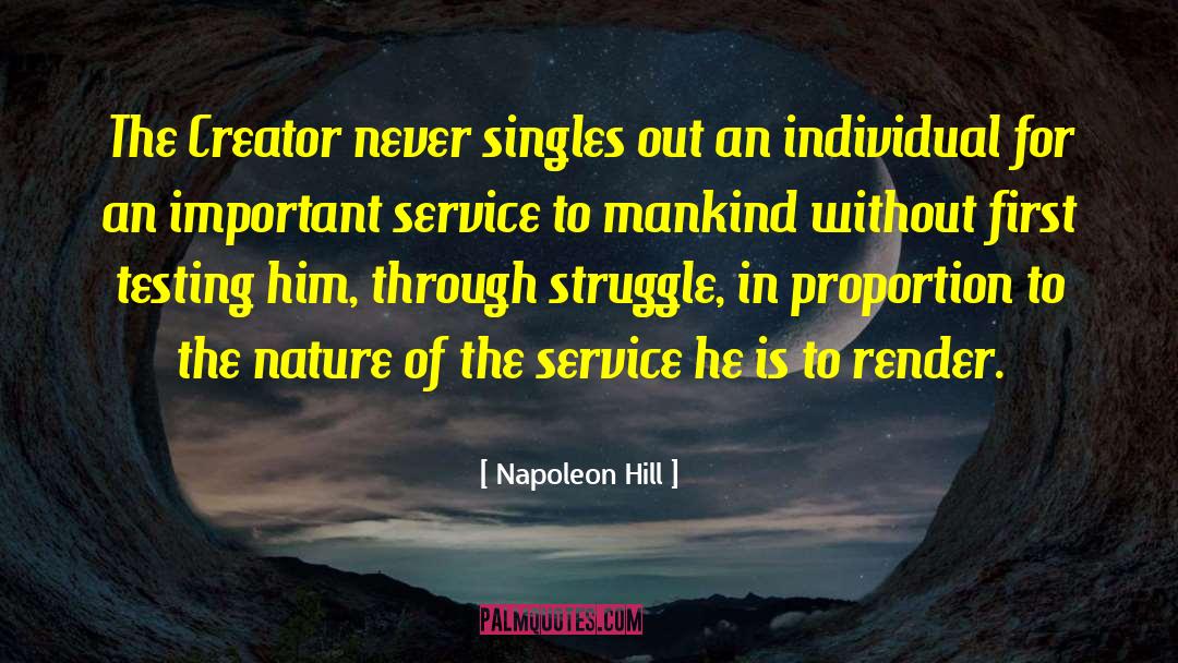 Uniqueness Of Individual quotes by Napoleon Hill