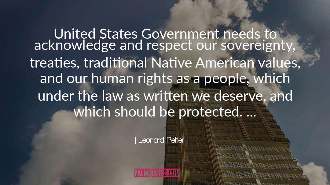 United States Government quotes by Leonard Peltier
