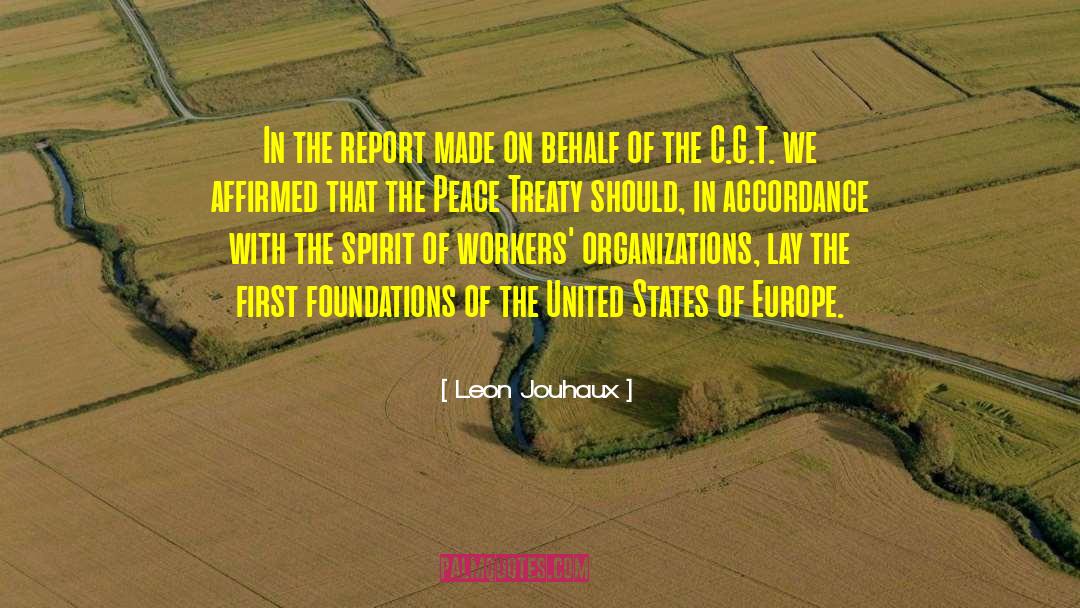 United States Of Europe quotes by Leon Jouhaux