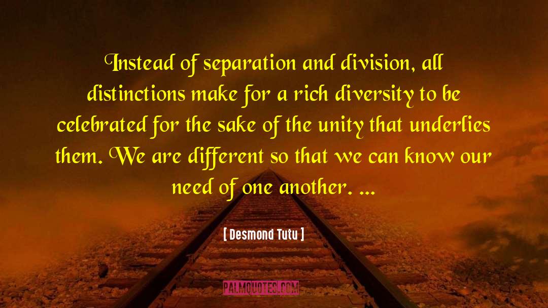 Unity And Division quotes by Desmond Tutu