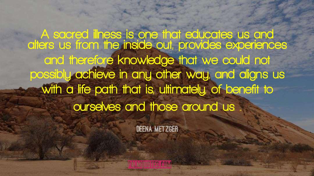 Unity Of Knowledge quotes by Deena Metzger