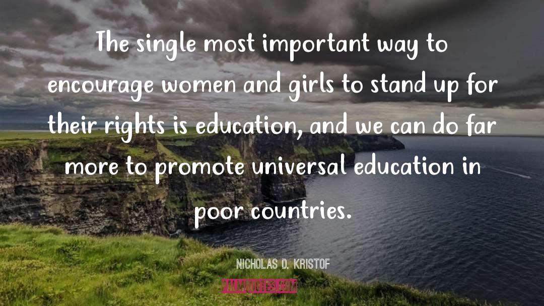 Universal Education quotes by Nicholas D. Kristof