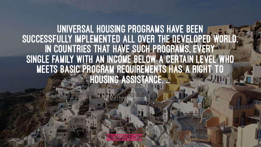 Universal Housing quotes by Matthew Desmond