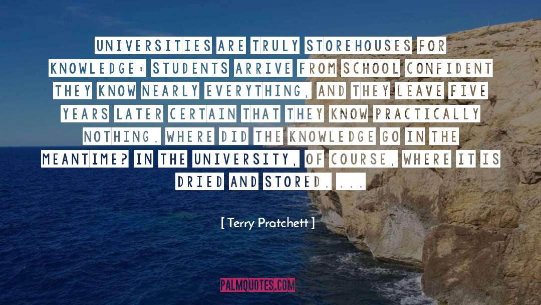 University quotes by Terry Pratchett