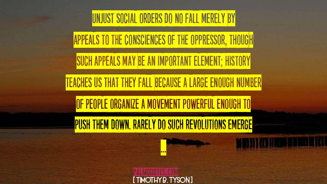 Unjust Social Orders quotes by Timothy B. Tyson