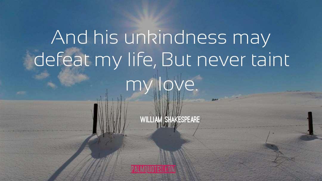 Unkindness quotes by William Shakespeare