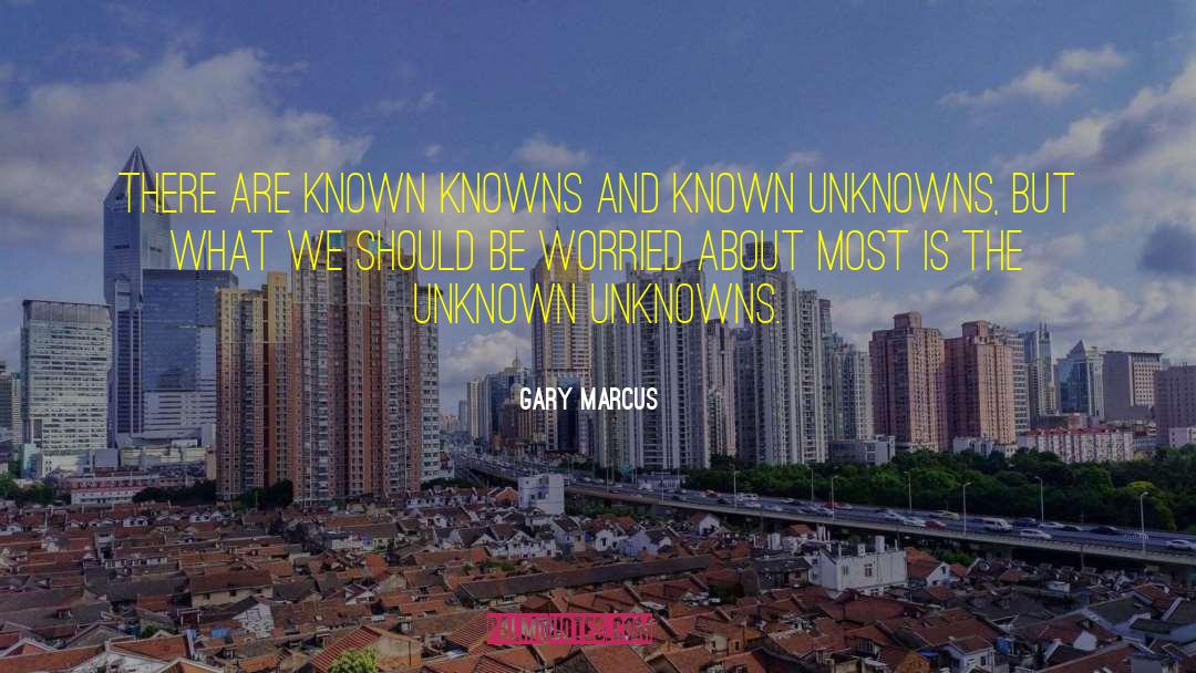 Unknowns quotes by Gary Marcus