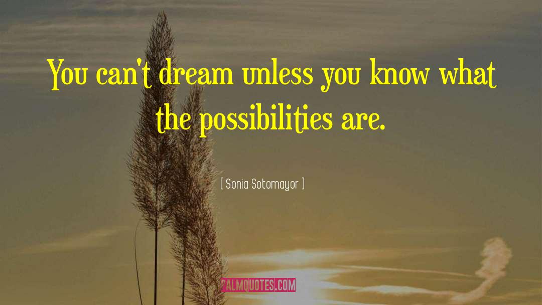 Unlimited Possibilities quotes by Sonia Sotomayor