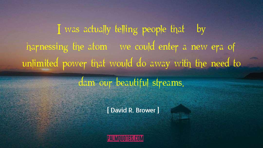 Unlimited Power quotes by David R. Brower