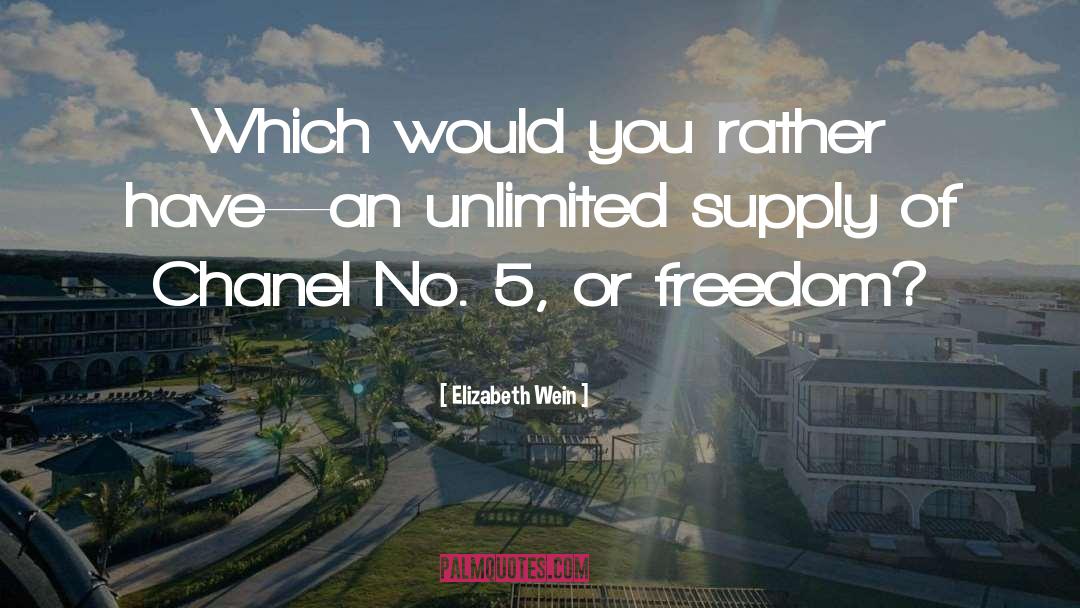 Unlimited Supply quotes by Elizabeth Wein