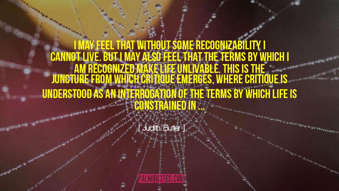 Unlivable quotes by Judith Butler