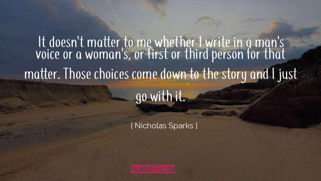 Unlocks Writing quotes by Nicholas Sparks