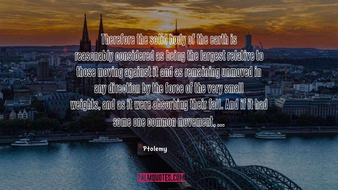 Unmoved quotes by Ptolemy