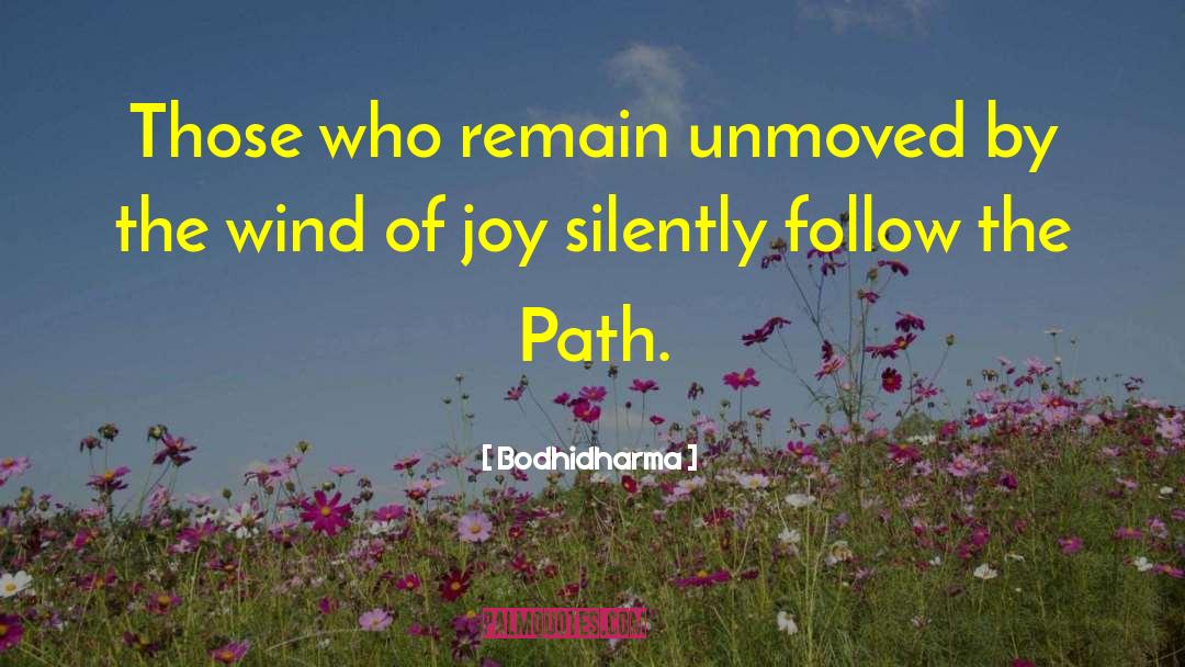 Unmoved quotes by Bodhidharma