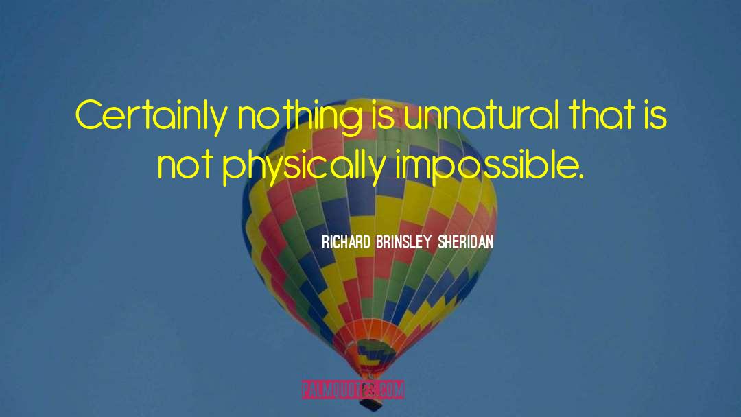 Unnatural quotes by Richard Brinsley Sheridan