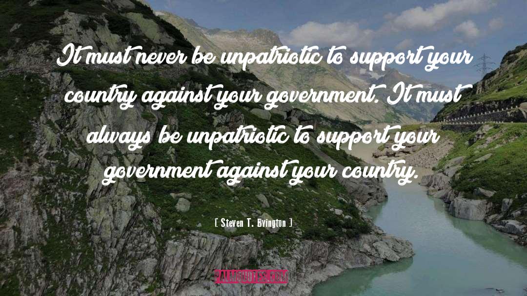 Unpatriotic quotes by Steven T. Byington