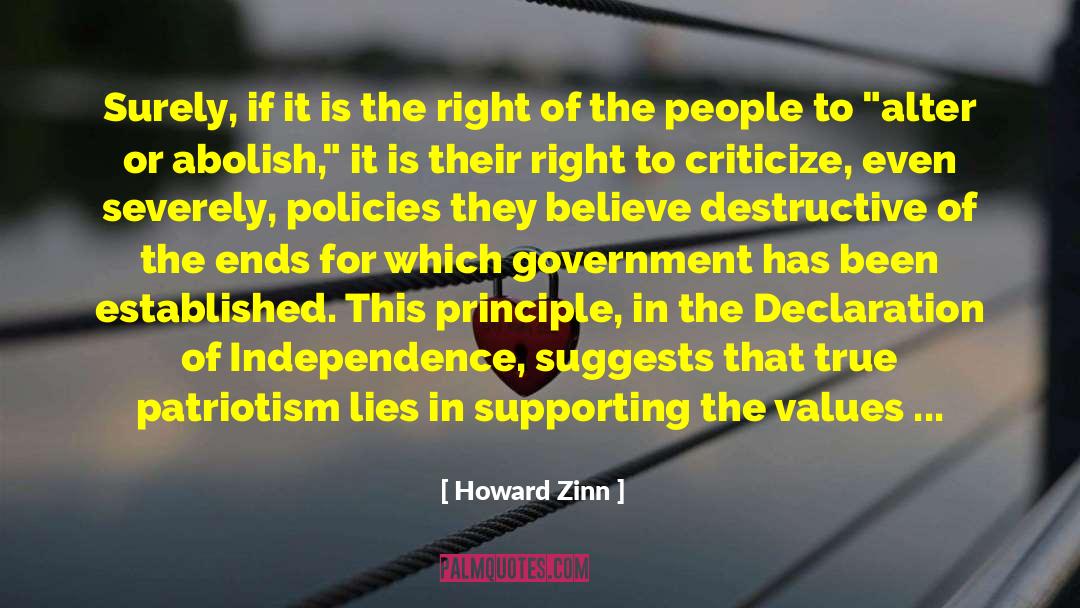 Unpatriotic quotes by Howard Zinn