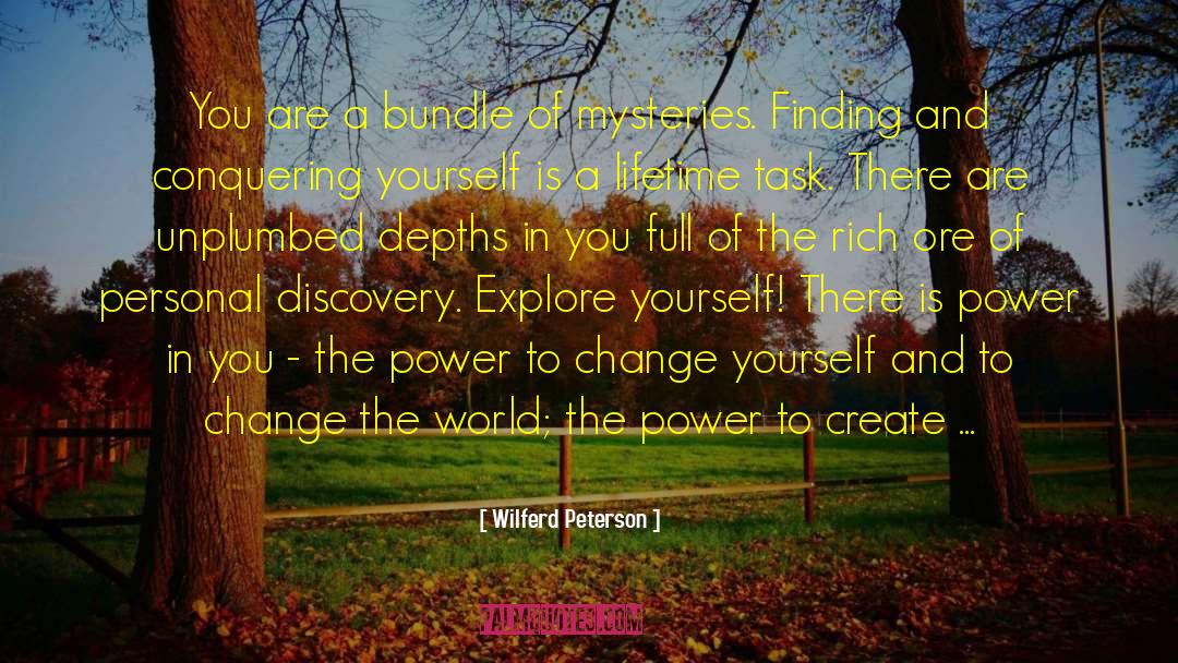 Unplumbed In A Sentence quotes by Wilferd Peterson