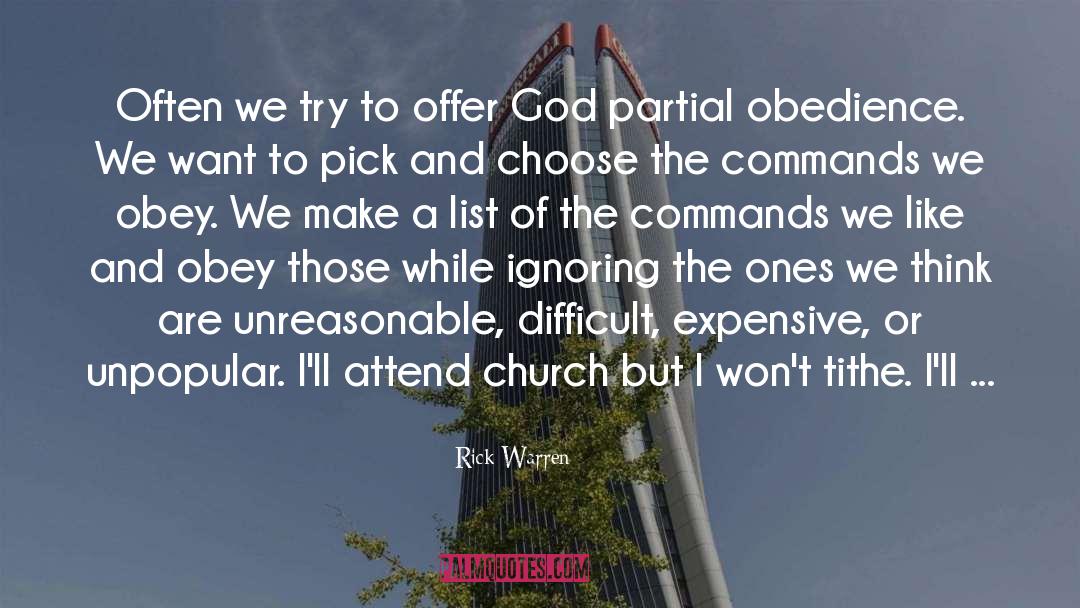 Unpopular quotes by Rick Warren