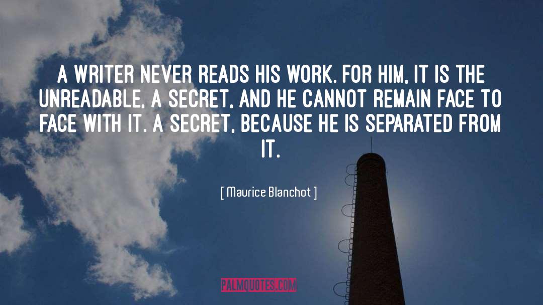 Unreadable quotes by Maurice Blanchot