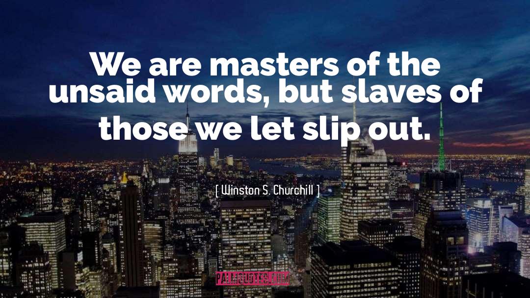 Unsaid Words quotes by Winston S. Churchill