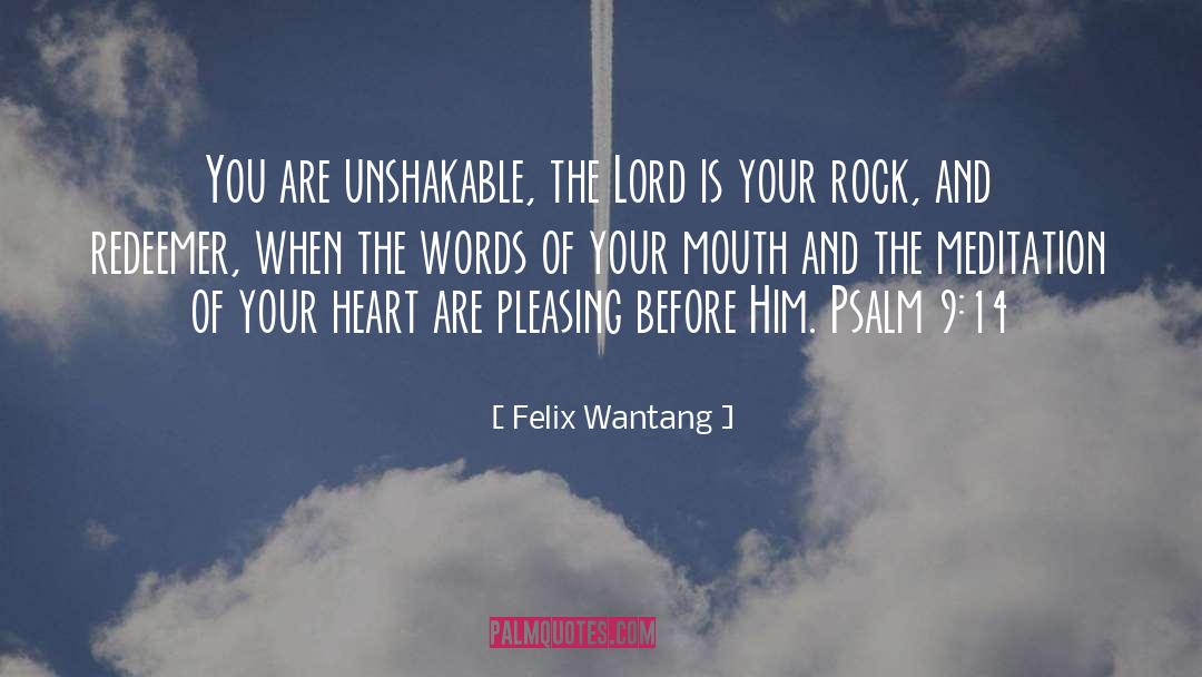 Unshakable quotes by Felix Wantang
