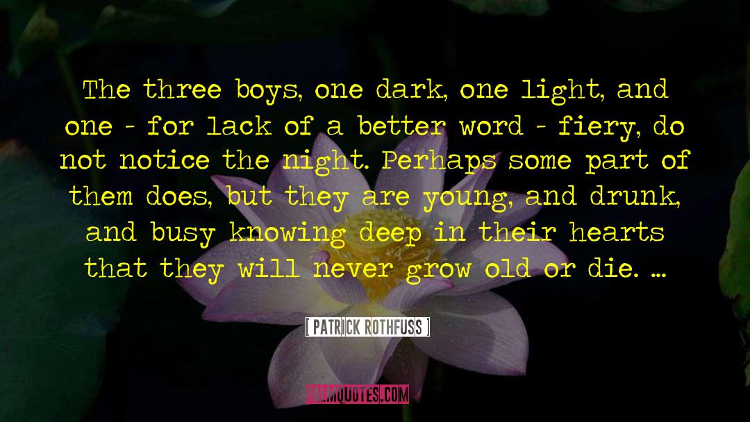 Unshaven Boys quotes by Patrick Rothfuss