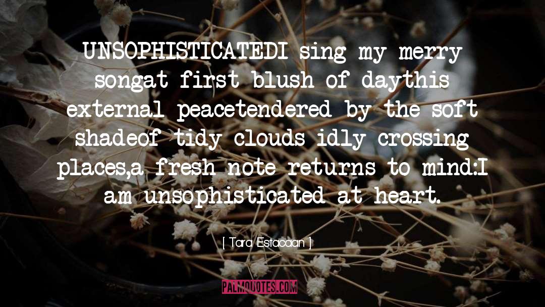 Unsophisticated quotes by Tara Estacaan