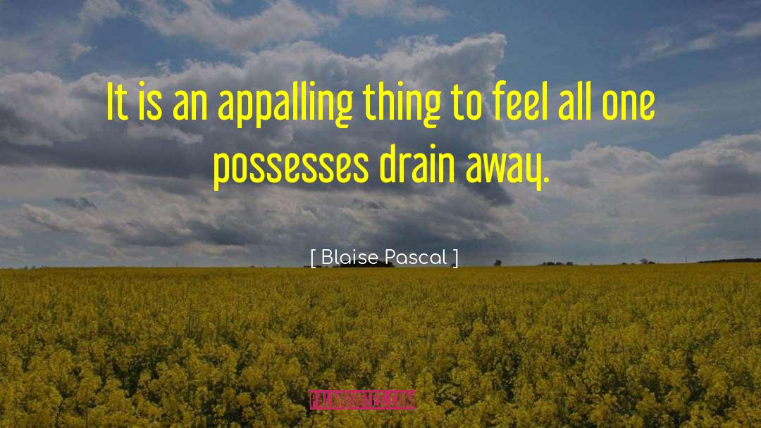 Unstopping Drains quotes by Blaise Pascal